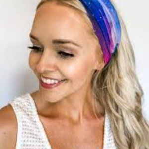 KARMA Wide Headband - Rainbow Tie-Dye